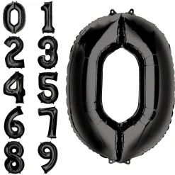 Party City 34In Black Number Balloon (0)| Balloons