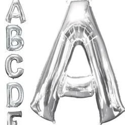 Party City 34In Silver Letter Balloon (A)| Balloons