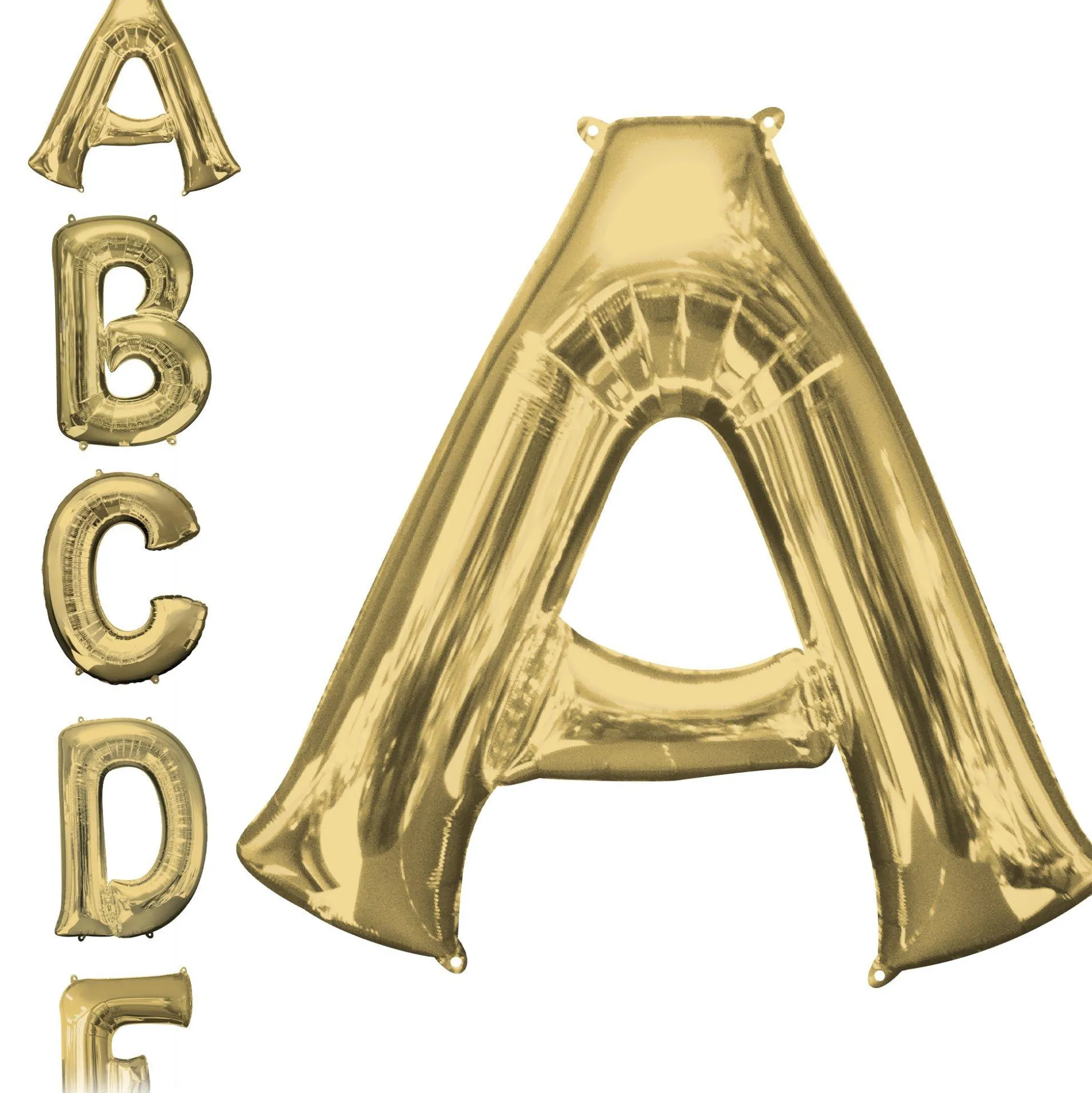 Party City 34In White Gold Letter Balloon (A)| Balloons