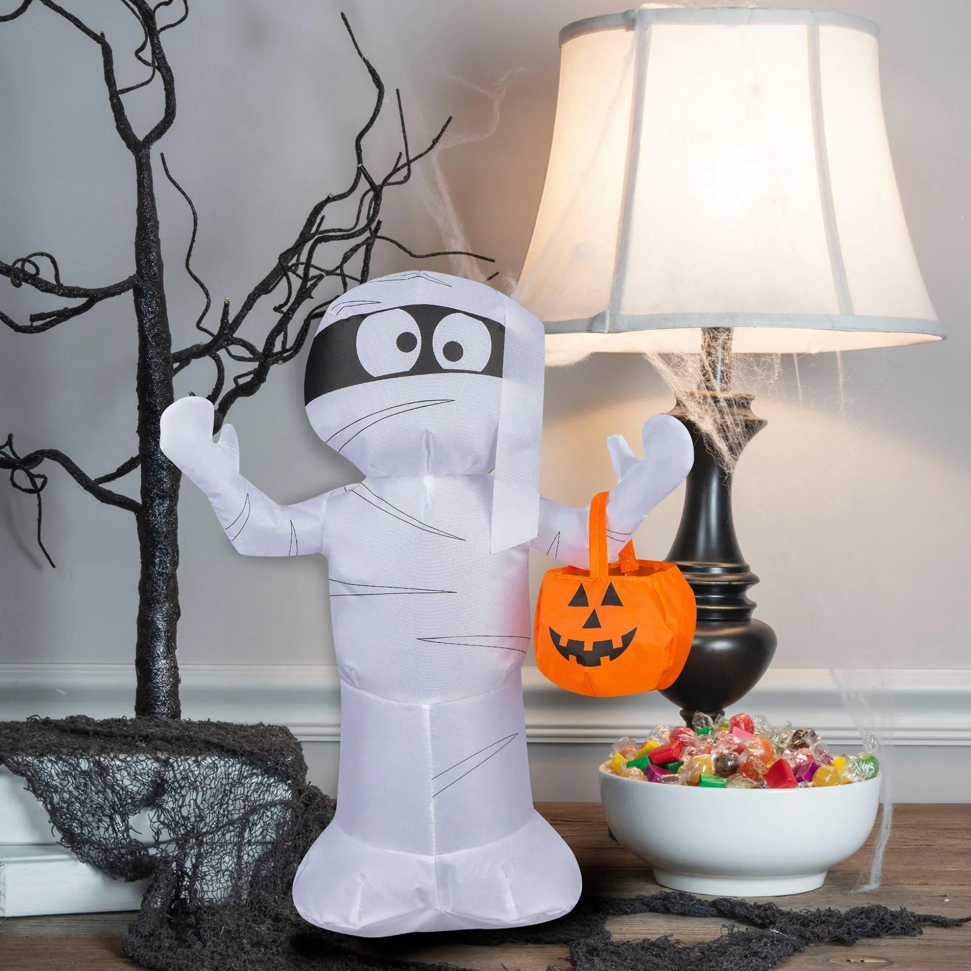 Party City Inflatable Halloween Mummy Decoration, 18In| Inflatables & Blow-Ups