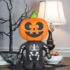 Party City Inflatable Halloween Pumpkin Boy Decoration, 19.6In| Spooky Friends