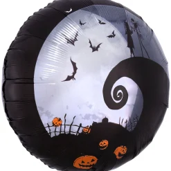 Party City Jack & Sally Halloween Round Foil Balloon, 28In - The Nightmare Before Christmas| The Nightmare Before Christmas