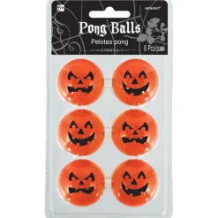 Party City Jack-O'-Lantern Pong Balls 6Ct| Pi Atas, Games, & Activities