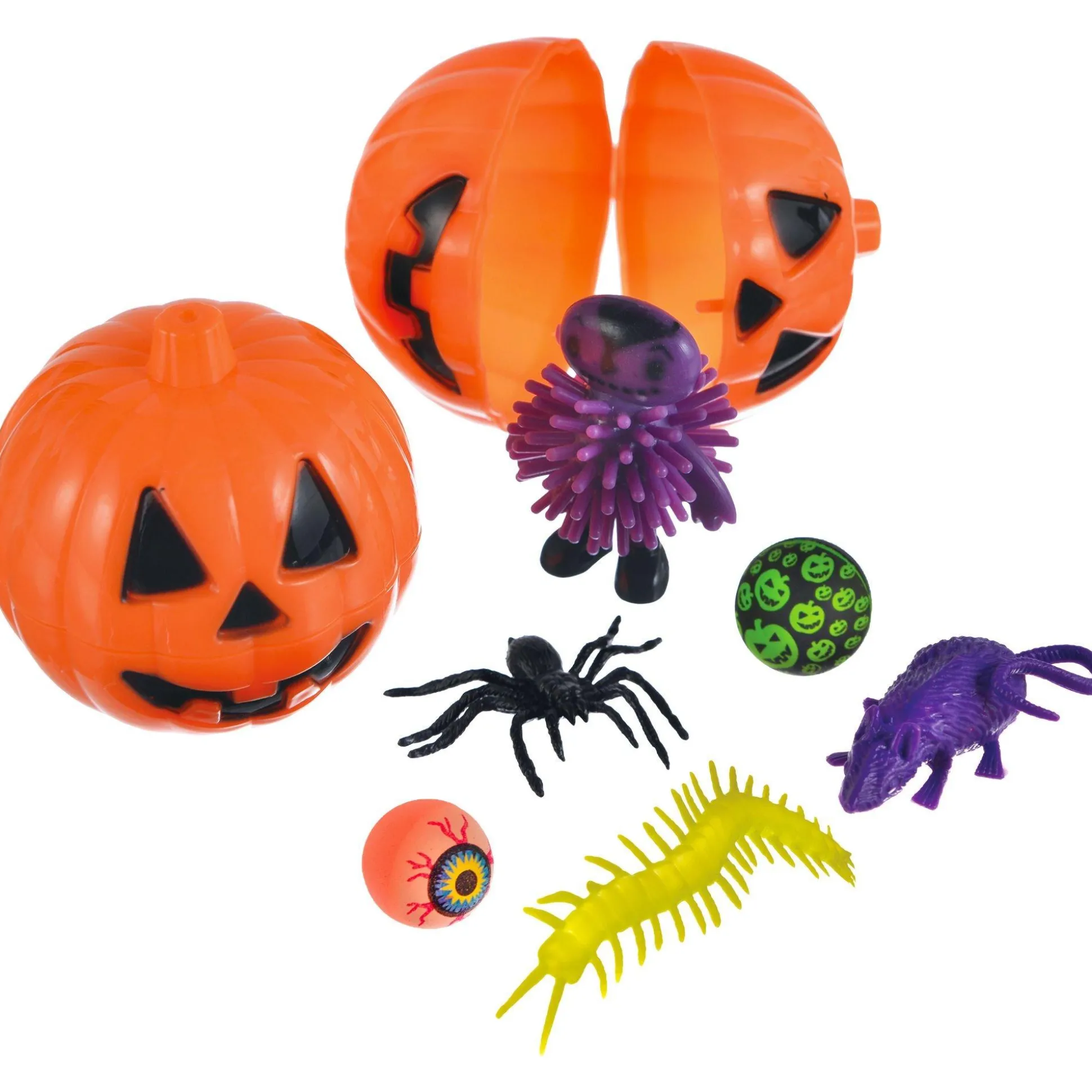 Party City Jack-O'-Lantern Toy Unboxing Plastic & Rubber Favors, 2.5In, 12Ct| Favors & Favor Bags