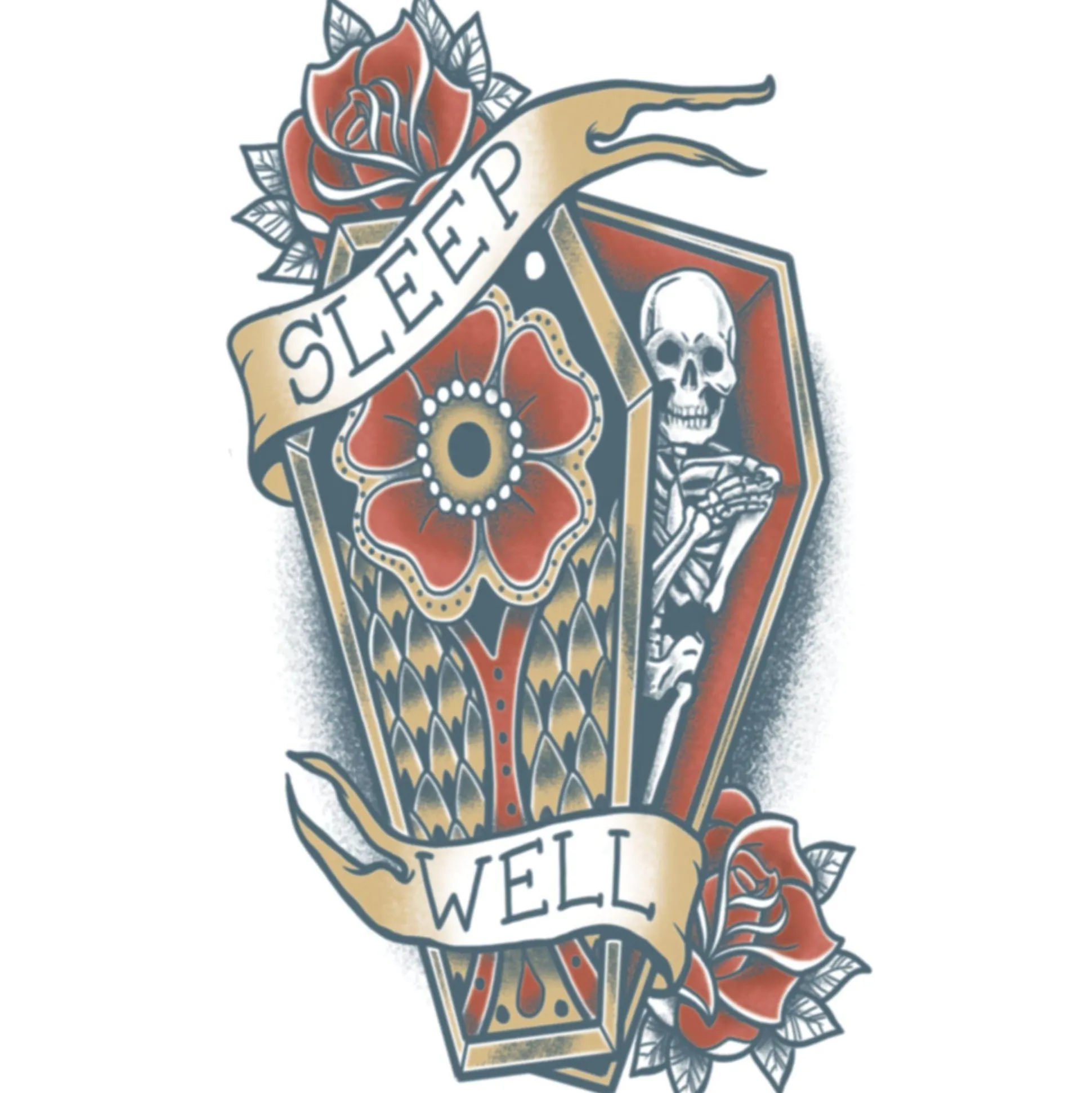 Clearance Japanese-Style Red Dragon Temporary Tattoo Sleeve, 3Pc Makeup