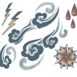 Clearance Japanese-Style Red Dragon Temporary Tattoo Sleeve, 3Pc Makeup