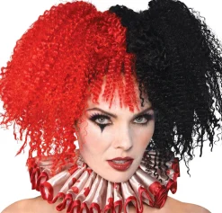 Cheap Jesterina Red & Black Wig Wigs