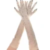 Party City Jeweled Nude Mesh Gloves| Gloves
