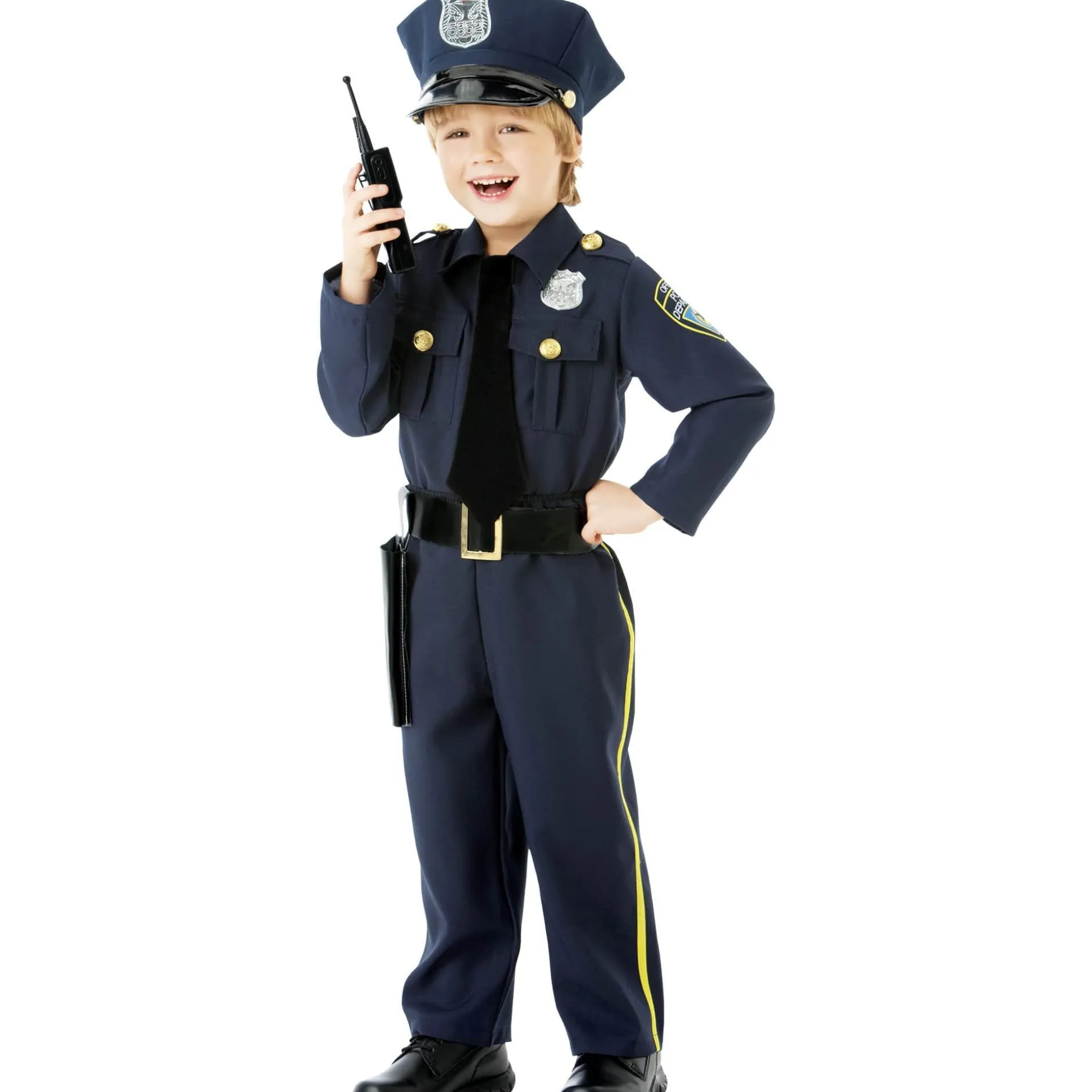 Party City Kids' Classic Police Officer Deluxe Costume|Boy Career