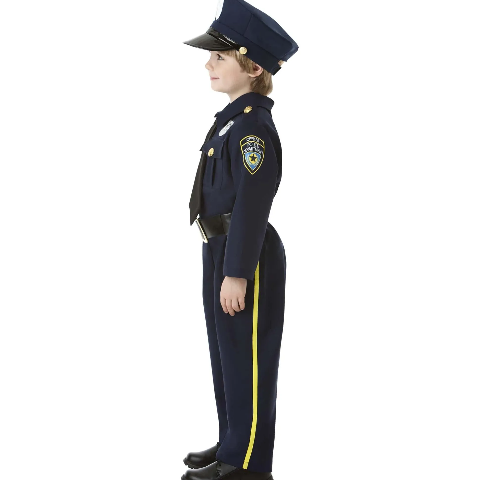 Party City Kids' Classic Police Officer Deluxe Costume|Boy Career