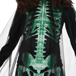 Party City Kids' Glow-In-The-Dark Skeleton Glow Reaper Costume|Girl Scary