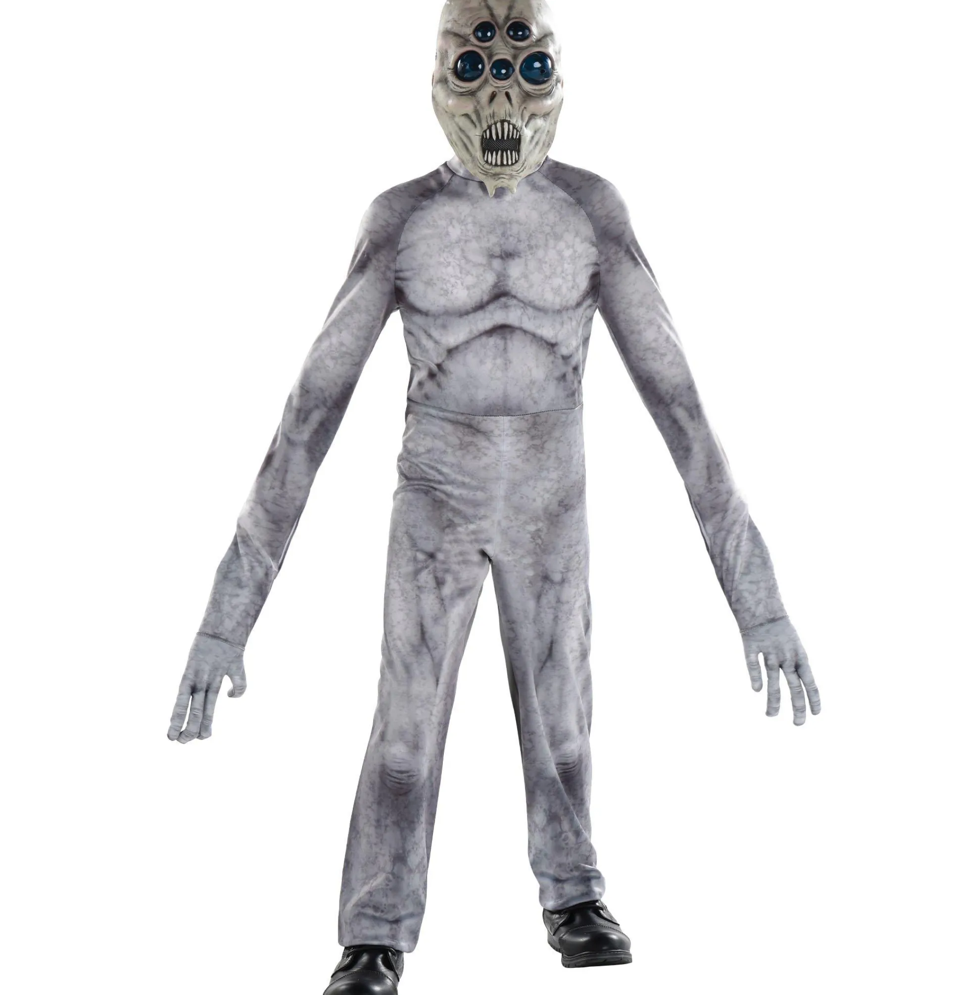 Party City Kids' Gray Many-Eyed Alien Illusion Costume|Boy Scary
