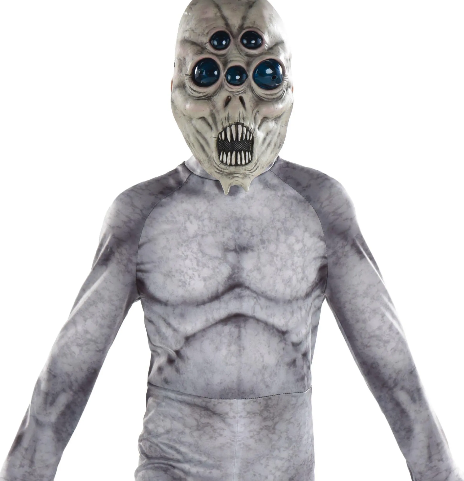 Party City Kids' Gray Many-Eyed Alien Illusion Costume|Boy Scary