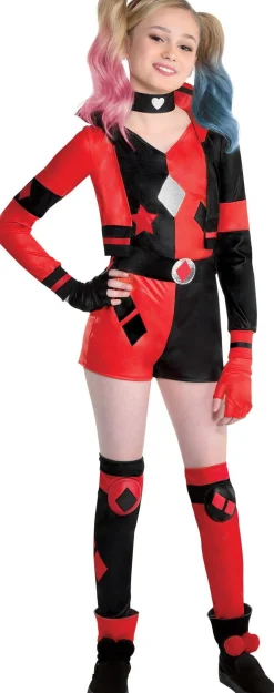 Party City Kids' Harley Quinn Deluxe Costume - Dc Comics|Girl Superhero