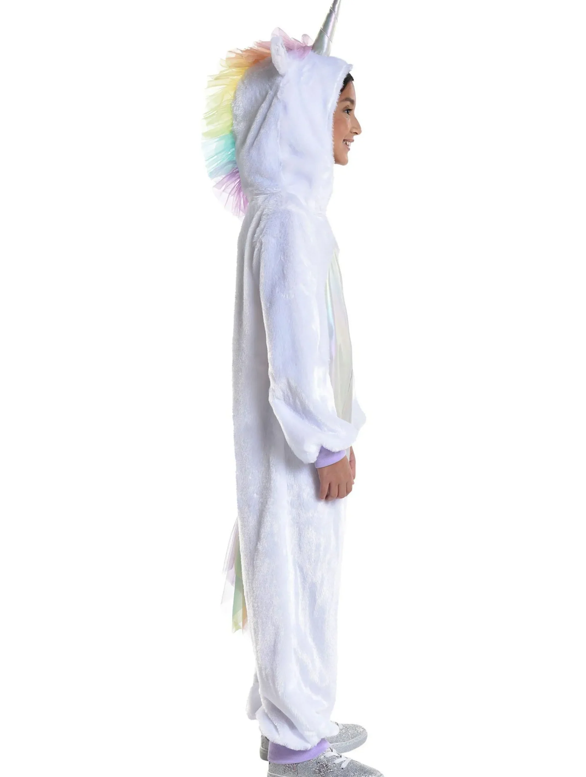 Party City Kids' Iridescent Unicorn One Piece Zipster Costume|Girl Animal & Bug