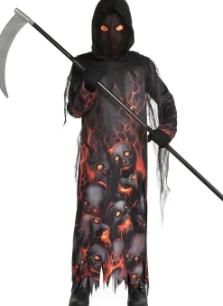 Party City Kids' Lava Reaper Costume For Kids|Boy Scary