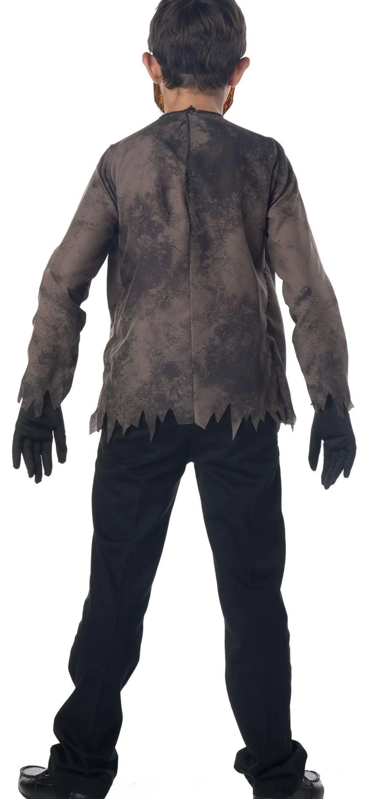 Party City Kids' Light-Up Extreme Scorched Zombie Deluxe Costume|Boy Scary