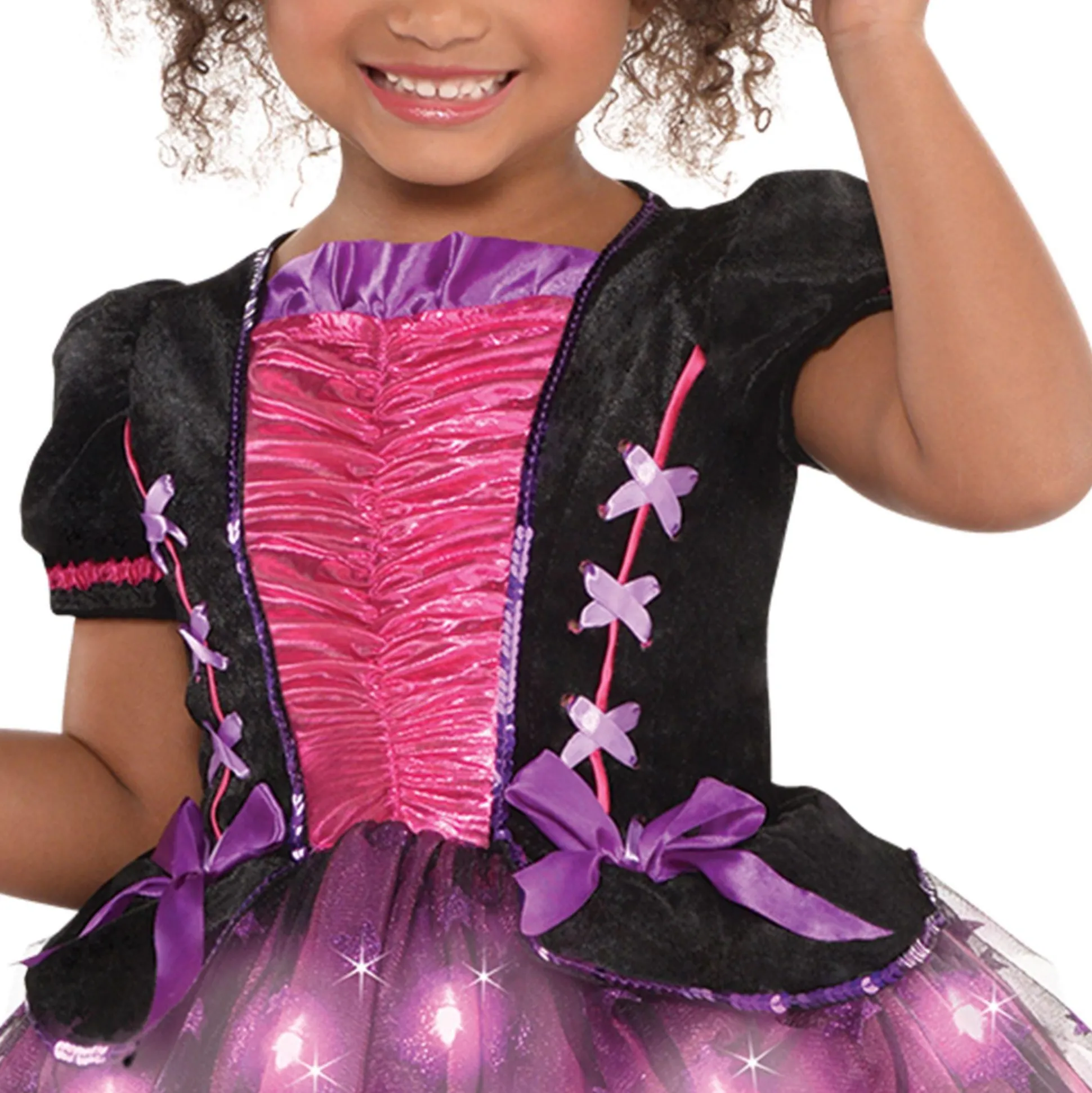 Party City Kids' Light-Up Sparkle Witch Deluxe Costume|Girl Witch