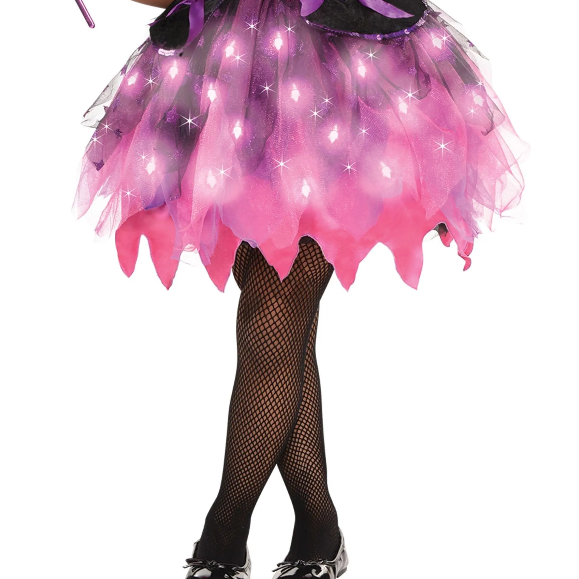 Party City Kids' Light-Up Sparkle Witch Deluxe Costume|Girl Witch