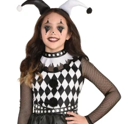 Party City Kids' Punky Jester Costume|Girl Scary