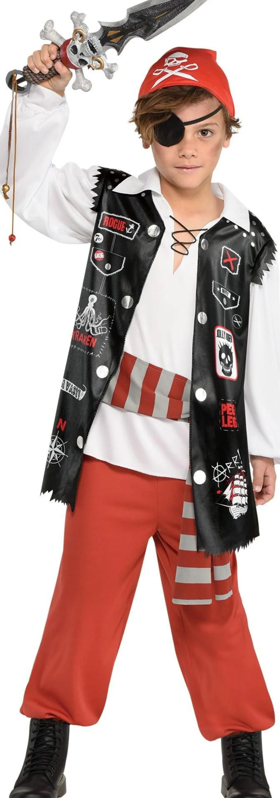 Party City Kids' Swashbuckler Pirate Costume|Boy Pirate
