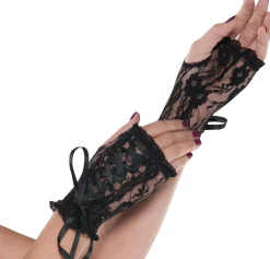 Store Lace-Up Goth Glovelettes Gloves