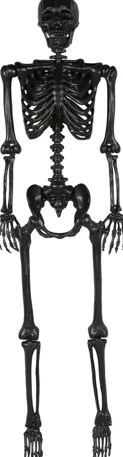 Party City Life-Size Poseable Skeleton, Black, 5Ft - Halloween Decoration| Boneyard Glam