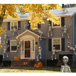 Party City Life-Size Poseable Skeleton, 5Ft - Halloween Decoration| Boneyard Glam