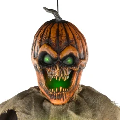 Party City Light-Up & Talking Jack-O'-Lantern Ghoul Hanging Decoration, 6Ft| Hanging Decorations