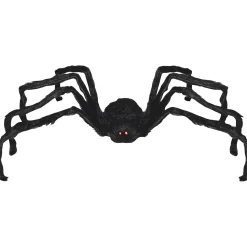 Party City Light-Up Animated Giant Walking Spider Fabric & Foam Decoration With Sounds, 39.4In| Spiderweb Night