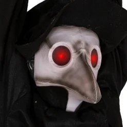 Party City Light-Up Animated Plague Doctor Plastic & Fabric Hanging Decoration With Sounds, 53In| Animatronics