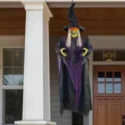 Party City Light-Up Cackling Witch Hanging Halloween Decoration, 6Ft| Hanging Decorations
