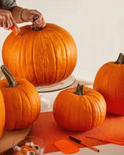 Party City Light-Up Clown Plastic & Stainless Steel Pumpkin Carving Kit With Sounds, 7Pc| Pumpkin Carving Kits