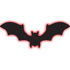 Party City Light-Up Fiberboard Led Bat Sign, 16.6In X 6.1In| Home Décor