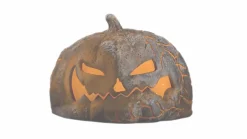 Party City Light-Up Flaming Pumpkin, 14.2In X 10.2In - Halloween Decoration| Home Décor