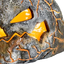 Party City Light-Up Flaming Pumpkin, 14.2In X 10.2In - Halloween Decoration| Home Décor