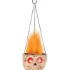 Party City Light-Up Flaming Skull Sconce, 18.25In - Halloween Decoration| Decorations