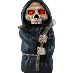 Party City Light-Up Grim Reaper Monster Squeezer Plastic Decoration, 4In| Favors & Favor Bags