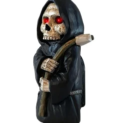 Party City Light-Up Grim Reaper Monster Squeezer Plastic Decoration, 4In| Favors & Favor Bags