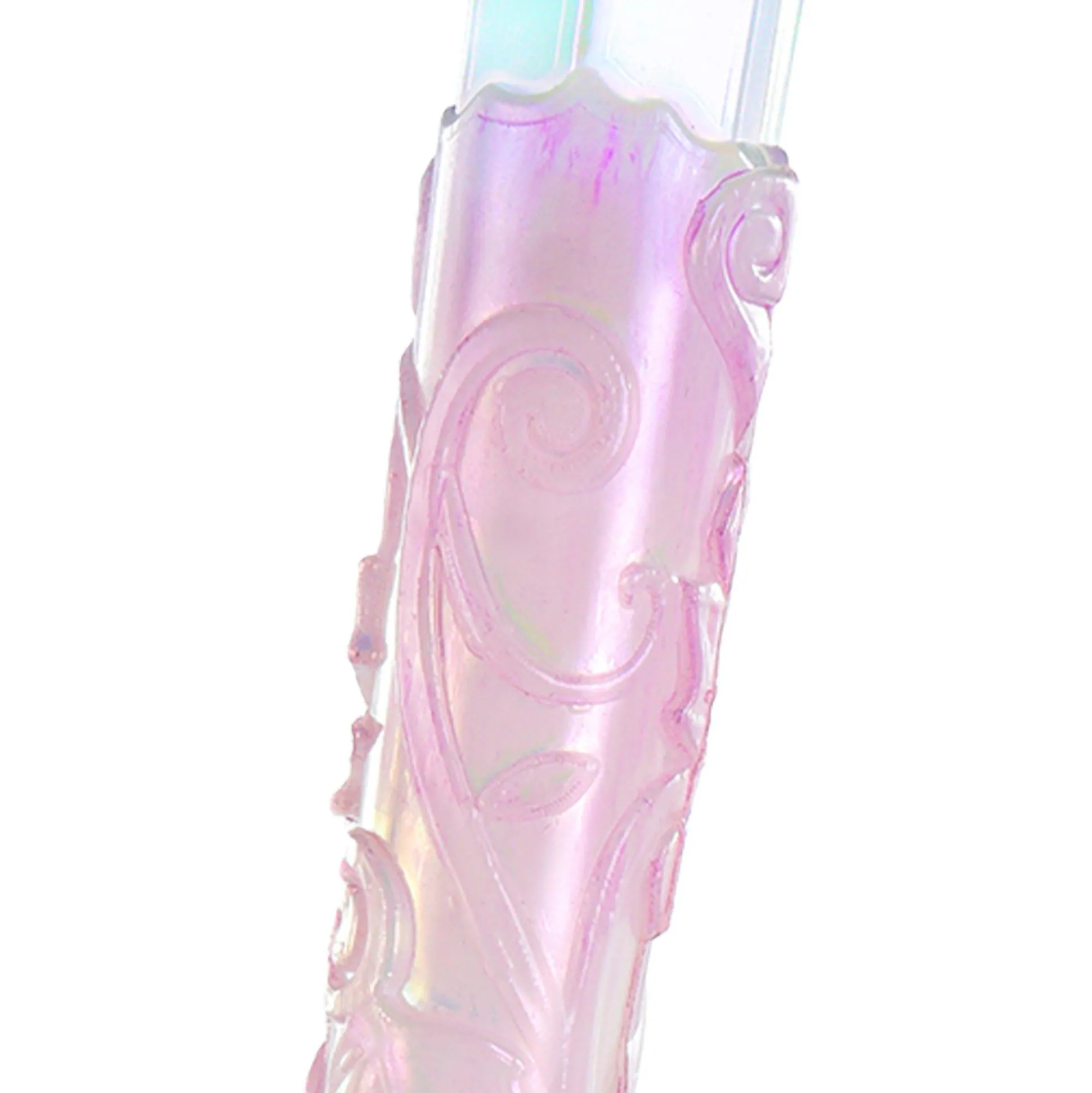Cheap Light-Up Pink Iridescent Plastic Crystal Wand Prop, 15In - Fairy Weapons
