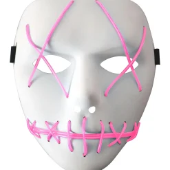 New Light-Up Pink Stitch Face Mask The Purge