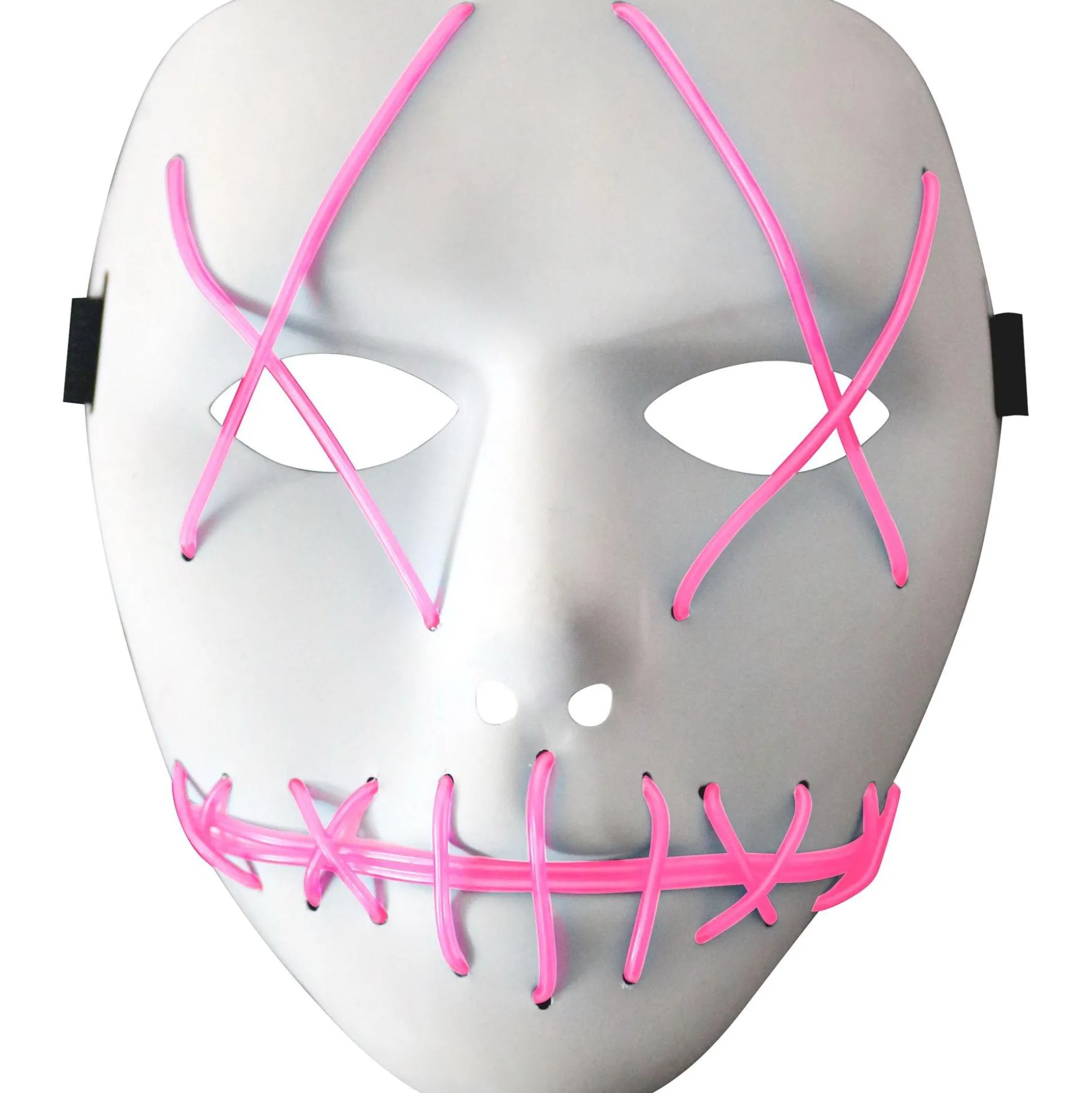 Sale Light-Up Pink Stitch Face Mask Scary