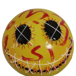 Cheap Light-Up Smiley Face Mask, 16In Scary