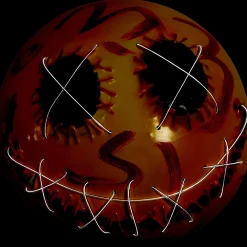 Cheap Light-Up Smiley Face Mask, 16In Scary