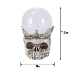 Party City Light-Up Smoky Led Plastic Skull Water Globe, 7.5In| Decorations
