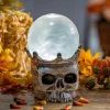 Party City Light-Up Smoky Led Plastic Skull Water Globe, 7.5In| Table Décor & Centerpieces