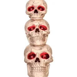 Party City Light-Up Three Skulls Totem Decoration, 27.5In| Boneyard Glam