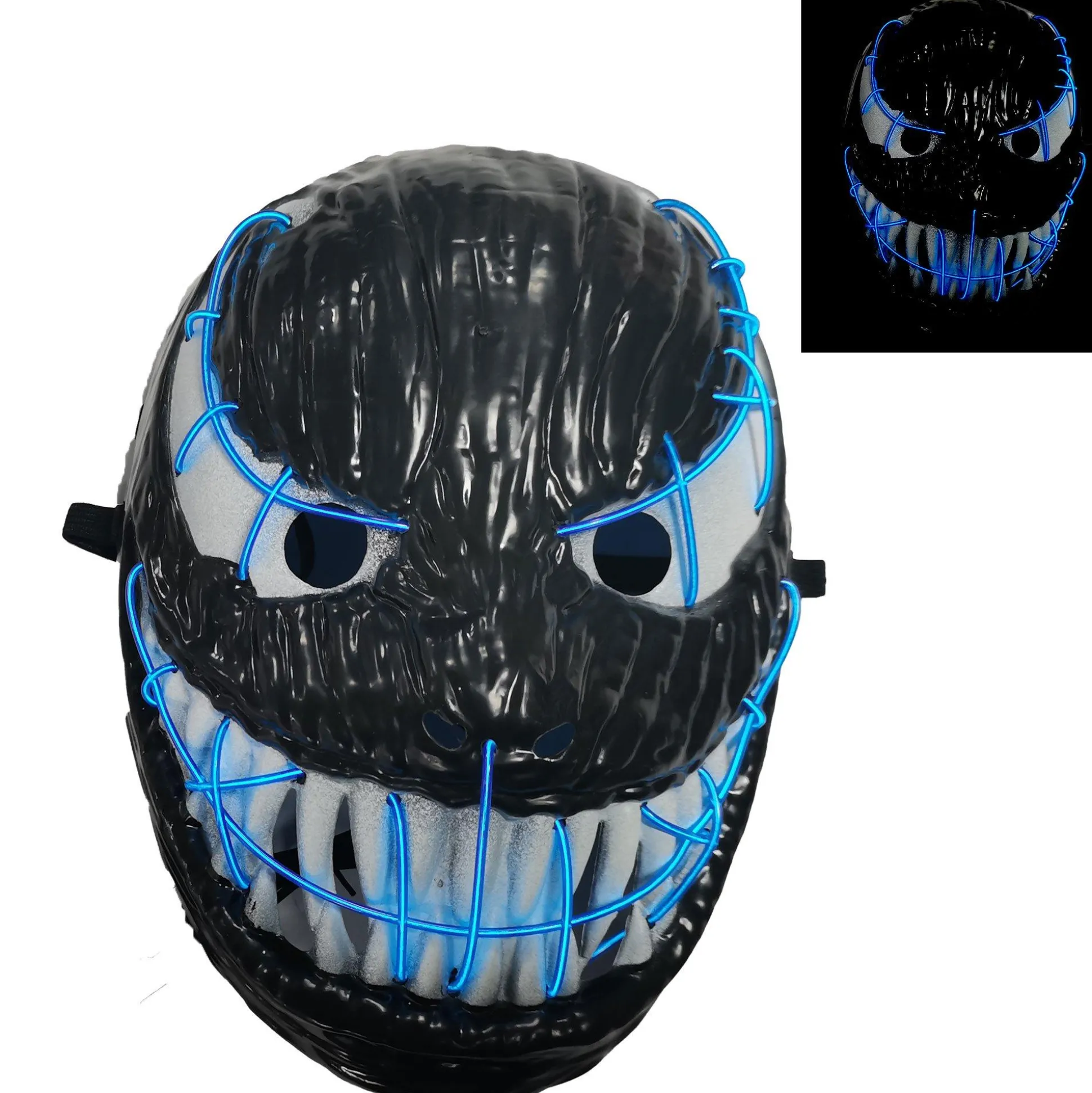 Discount Light-Up Wide Mouth Monster Mask, 16In X 18In Scary