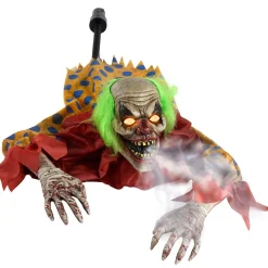 Party City Light-Up Zombie Clown With Fog Effect, 25In| Fog Machines & Fog Juice