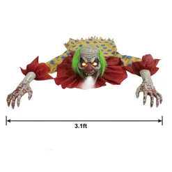 Party City Light-Up Zombie Clown With Fog Effect, 25In| Animatronics